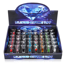 Load image into Gallery viewer, HONEYPUFF Diamond Beads Glass Smoking Filter Tips, 50 x 11 mm Filter Tips, Shatter Resistant Cigarette Filter Tip