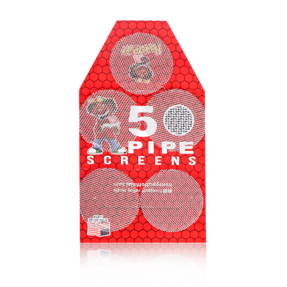 HONEYPUFF 100 Pieces Stainless Steel Screens Pipe, Ø 25 Pipe Filter Screen,(100/200/300 PCS) (1BOX)