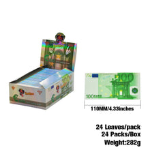 Charger l'image dans la galerie, Feuilles à rouler pré-roulées Honeypuff 100 Euro, format King Size, fines et à combustion lente, 24 pièces