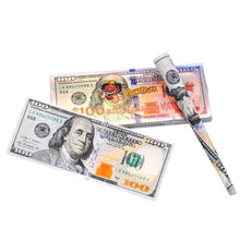 Load image into Gallery viewer, HONRYPUFF 100 Dollar Rolling Papers, King Size Cigarette Rolling Papers, Slow Burning & Natural Gum Rolling Papers 24 PCS