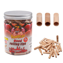 Load image into Gallery viewer, HONEYPUFF Strawberry Flavored 40MM Wood Rolling Filter Tips Smoking Wooden Mouth Tips