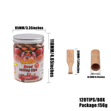 Load image into Gallery viewer, HONEYPUFF Strawberry Flavored 40MM Wood Rolling Filter Tips Smoking Wooden Mouth Tips