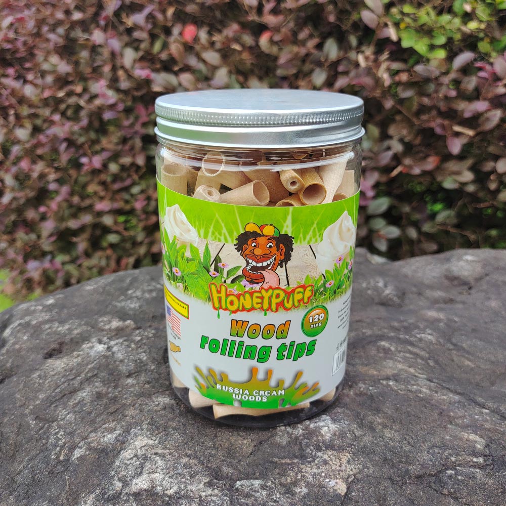 HONEYPUFF Russia Cream Flavored Wood Rolling Filter Tips, 34 mm Cigare