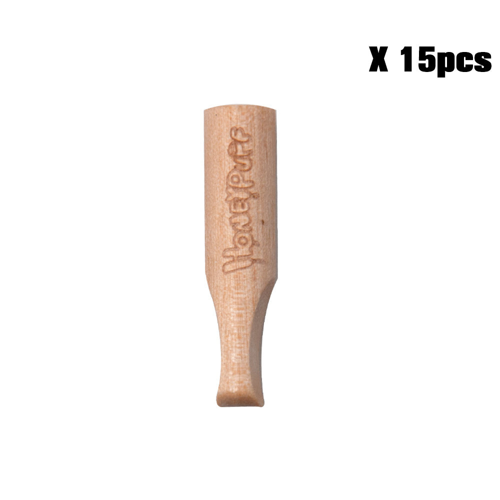 HONEYPUFF Mango Flavored Wood Rolling Filter Tips, 34 mm Cigarette Holder, 60 Tips / Jar