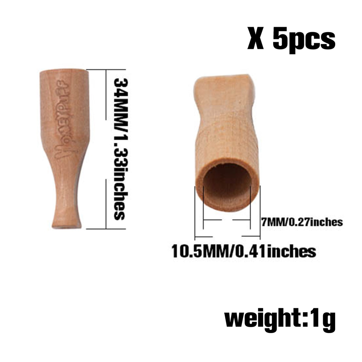 HONEYPUFF Mango Flavored Wood Rolling Filter Tips, 34 mm Cigarette Holder, 60 Tips / Jar