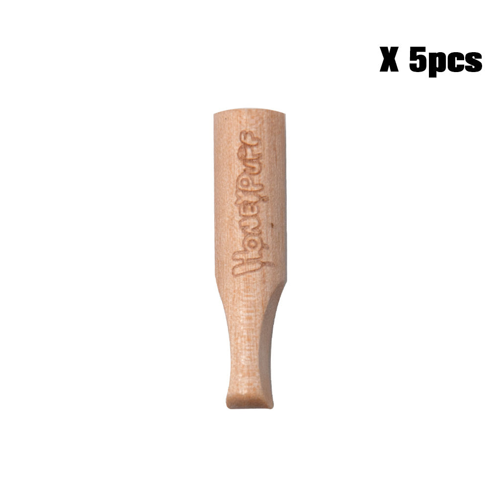 HONEYPUFF White Grape Flavored Wood Rolling Filter Tips, 34 mm Cigarette Holder, 60 Tips / Jar