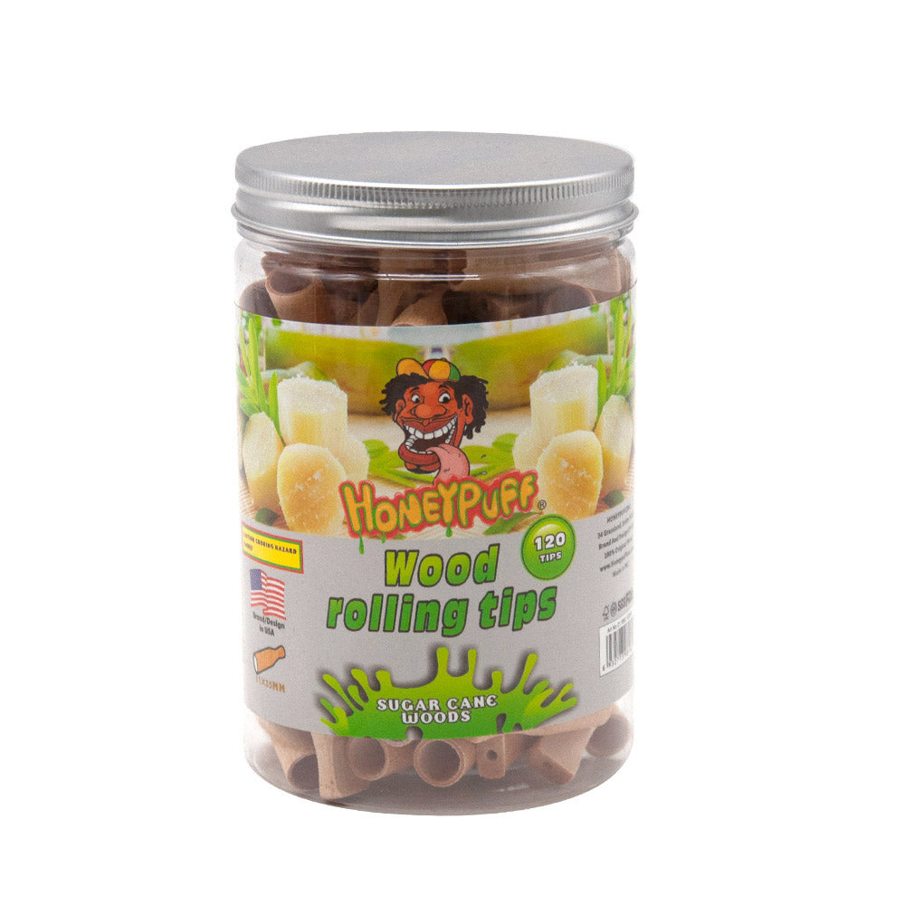HONEYPUFF Sugarcane Flavored 35mm Wood Rolling Filter Tips Smoking Wooden Mouth Tips