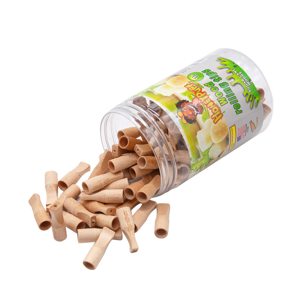 HONEYPUFF Sugarcane Flavored 35mm Wood Rolling Filter Tips Smoking Wooden Mouth Tips