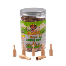 Load image into Gallery viewer, HONEYPUFF Russia Cream Flavored Wood Rolling Filter Tips, 35 mm Cigarette Holder, 120 Tips / Jar