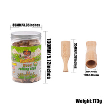 Load image into Gallery viewer, HONEYPUFF Russia Cream Flavored Wood Rolling Filter Tips, 35 mm Cigarette Holder, 120 Tips / Jar