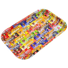 Load image into Gallery viewer, HONEYPUFF Tinplate Metal Rolling Tray, Big Size 11.3” x 7.3” Cigarette Rolling Paper, Smooth Rounded Edge Rolling Paper Trays