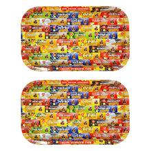 Load image into Gallery viewer, HONEYPUFF Tinplate Metal Rolling Tray, Large Size 10.6” x 6.3” Cigarette Rolling Paper, Smooth Rounded Edge Rolling Paper Trays