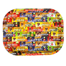 Load image into Gallery viewer, HONEYPUFF Tinplate Metal Rolling Tray, 7 x 5.4 Inches Small Size Rolling Trays, Portable Rolling Paper Tray
