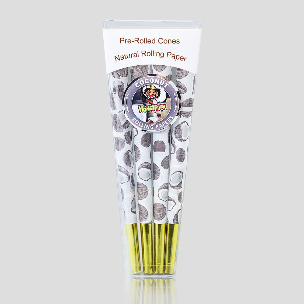 HONEYPUFF Mix Fruit Flavored Pre Rolled Cones, King Size Pre Rolled Rolling Paper with Golden Tips, Slow Burning Pre Rolled Paper Cones with Cones Loaders (8 Pcs)