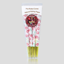 Load image into Gallery viewer, HONEYPUFF Mix Fruit Flavored Pre Rolled Cones, King Size Pre Rolled Rolling Paper with Golden Tips, Slow Burning Pre Rolled Paper Cones with Cones Loaders (8 Pcs)