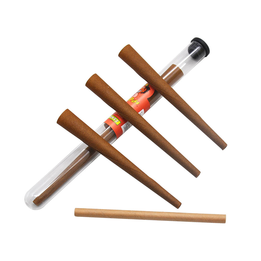 HONEYPUFF Cherry Flavors Pre Rolled Cones with Tips, King Size Pre Rolled Rolling Paper, Natural Rolling Papers & Glass Cigarette Holder, 3Cone/Tube 24Tubes/Box