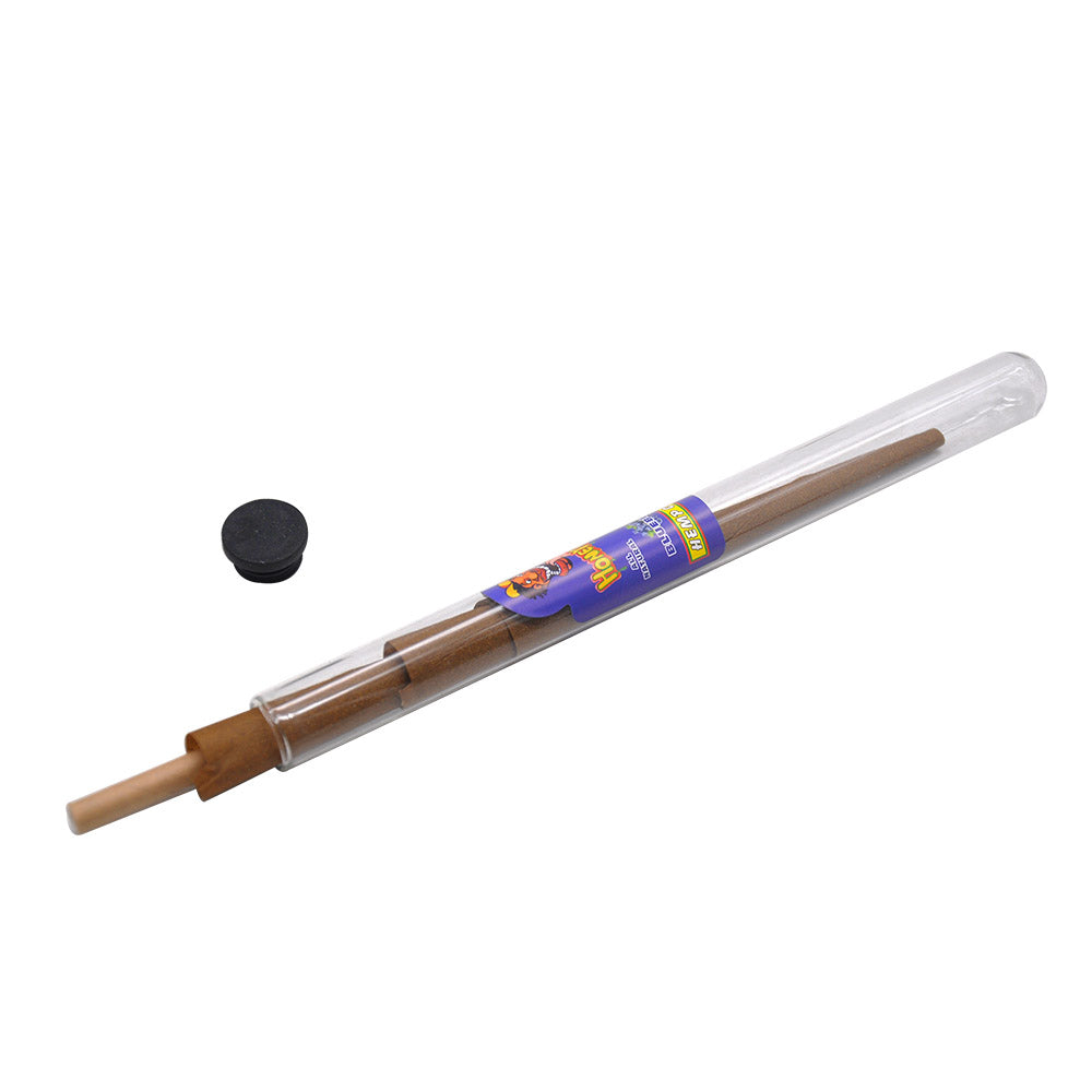 HONEYPUFF Blueberry Flavors Pre Rolled Cones with Tips, King Size Pre Rolled Rolling Paper, Natural Rolling Papers & Glass Cigarette Holder, 3Cone/Tube 24Tubes/Box