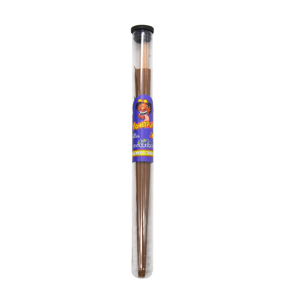 HONEYPUFF Blueberry Flavors Pre Rolled Cones with Tips, King Size Pre Rolled Rolling Paper, Natural Rolling Papers & Glass Cigarette Holder, 3Cone/Tube 24Tubes/Box