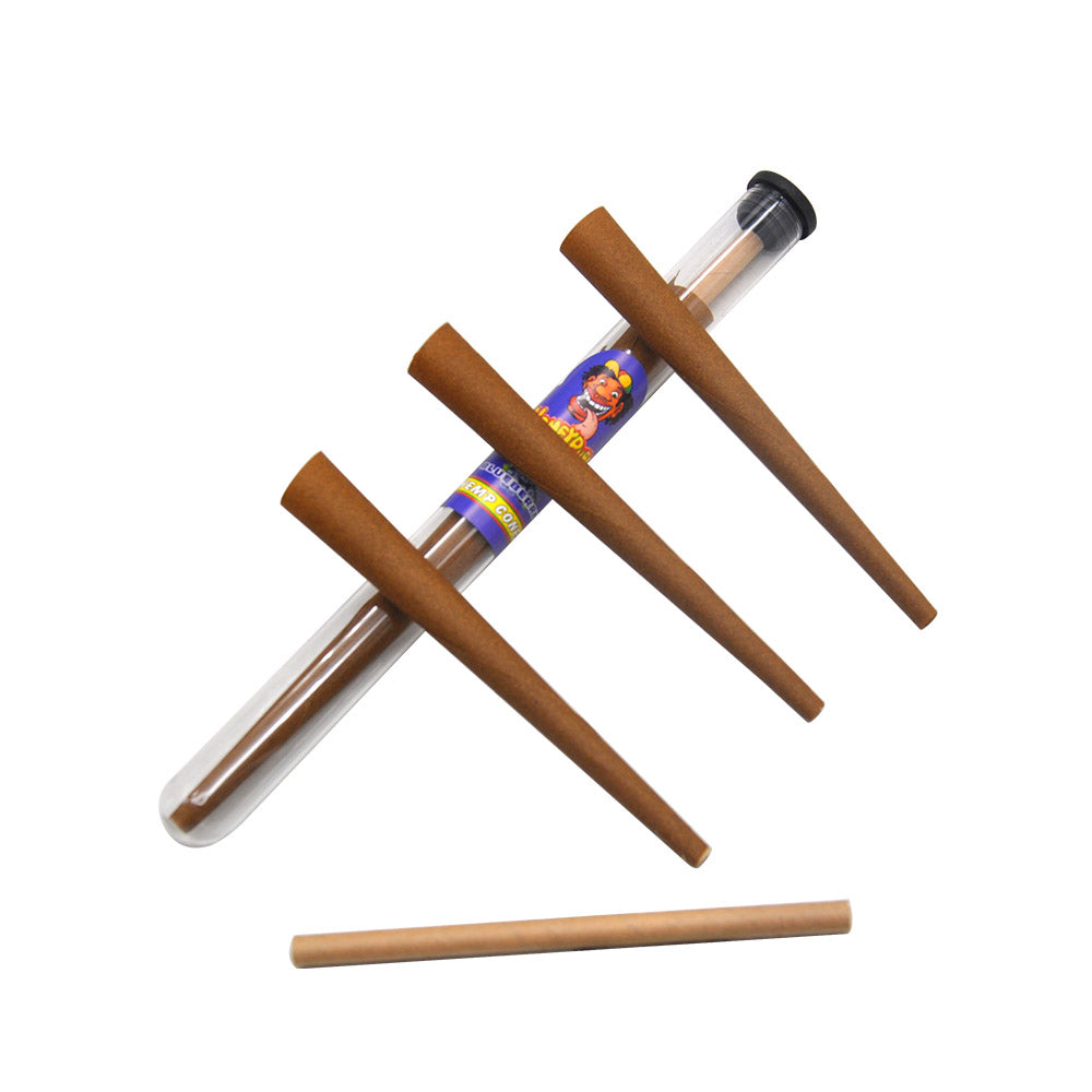 HONEYPUFF Blueberry Flavors Pre Rolled Cones with Tips, King Size Pre Rolled Rolling Paper, Natural Rolling Papers & Glass Cigarette Holder, 3Cone/Tube 24Tubes/Box