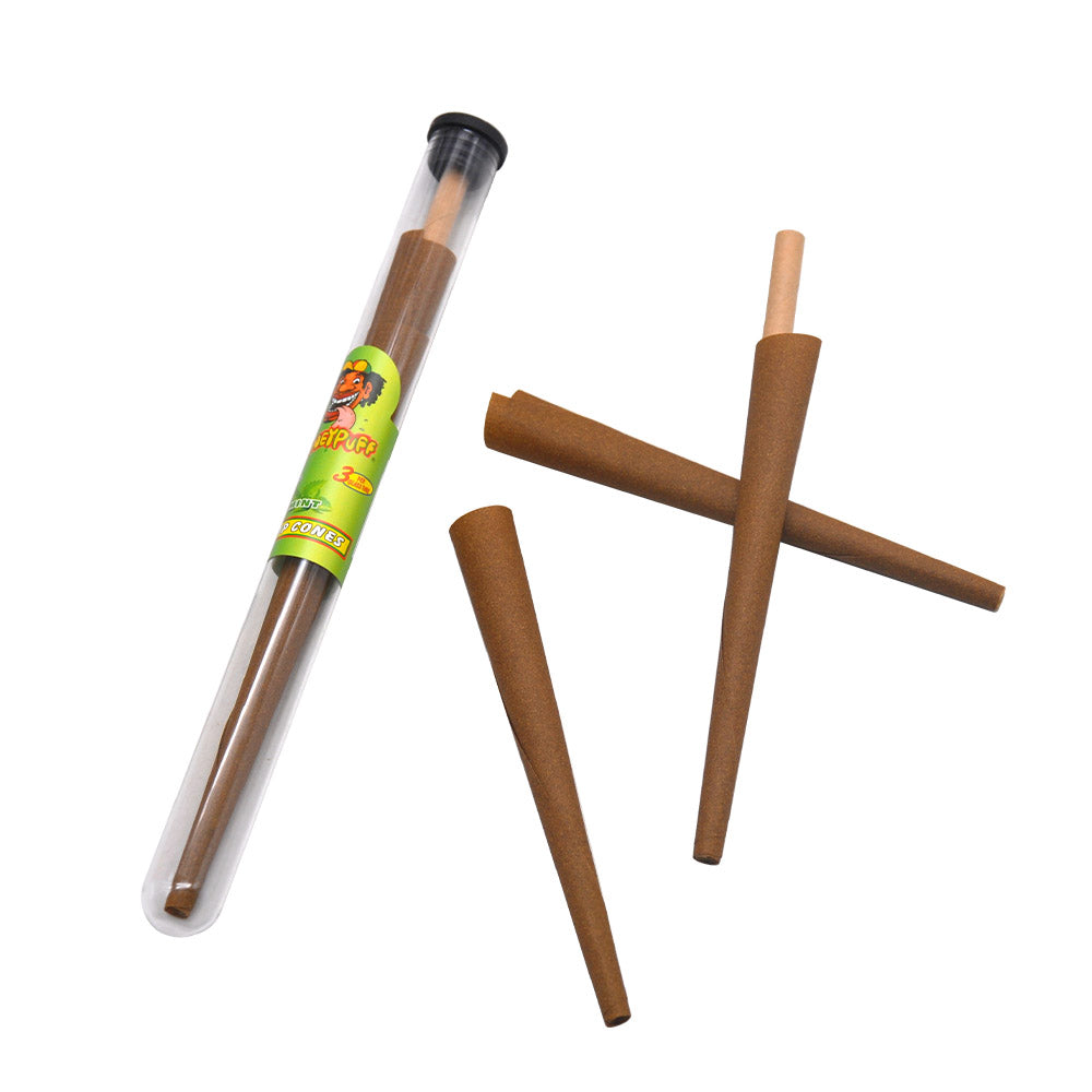 HONEYPUFF Mint Flavors Pre Rolled Cones with Tips, King Size Pre Rolled Rolling Paper, Natural Rolling Papers & Glass Cigarette Holder, 3Cone/Tube 24Tubes/Box