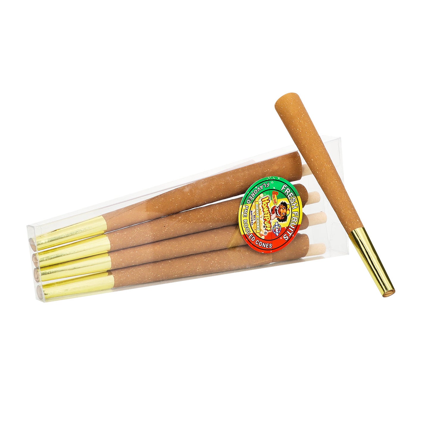 HONEYPUFF Fresh Fruit Flavored Pre Rolled Cones, King Size Rolling Cones with Tips, Slow Burning Rolling Papers, 8 Pcs / Pack 30 Packs / Box