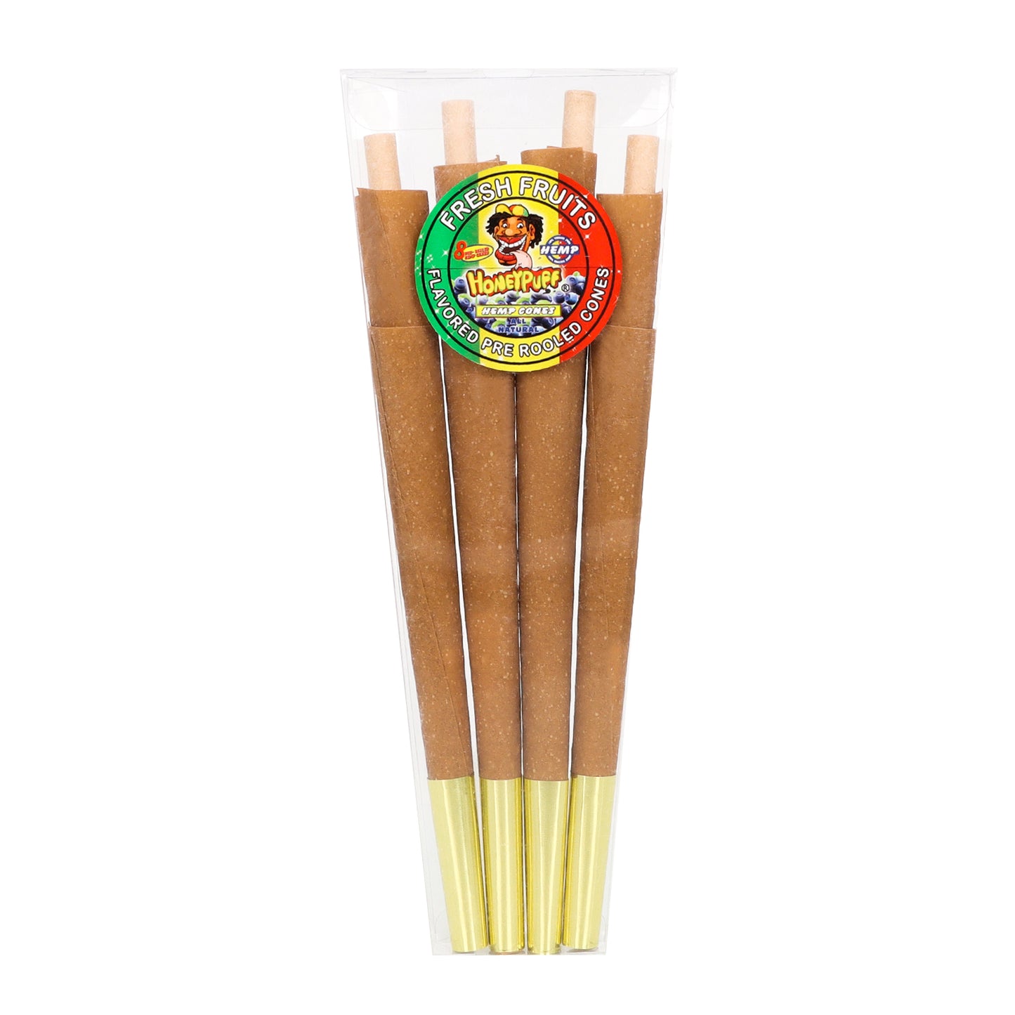 HONEYPUFF Fresh Fruit Flavored Pre Rolled Cones, King Size Rolling Cones with Tips, Slow Burning Rolling Papers, 8 Pcs / Pack 30 Packs / Box