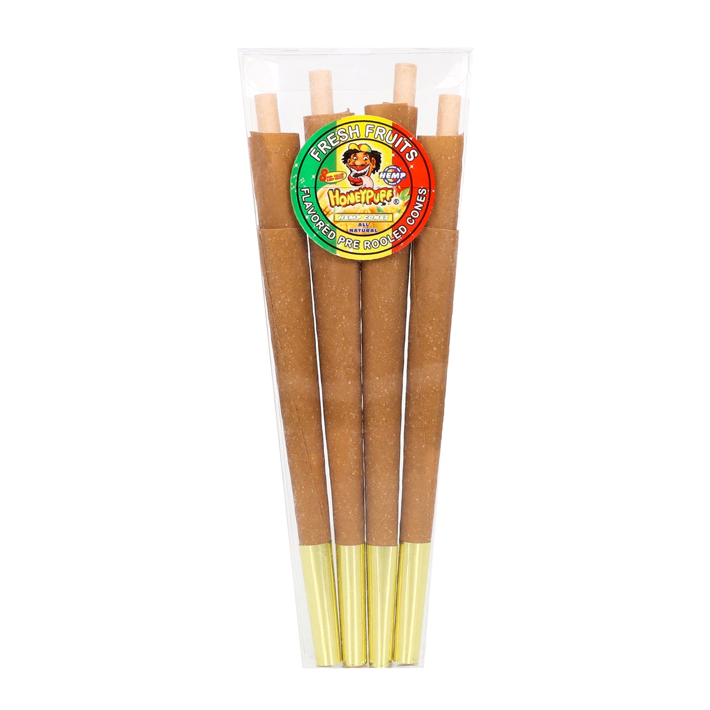 HONEYPUFF Fresh Fruit Flavored Pre Rolled Cones, King Size Rolling Cones with Tips, Slow Burning Rolling Papers, 8 Pcs / Pack 30 Packs / Box