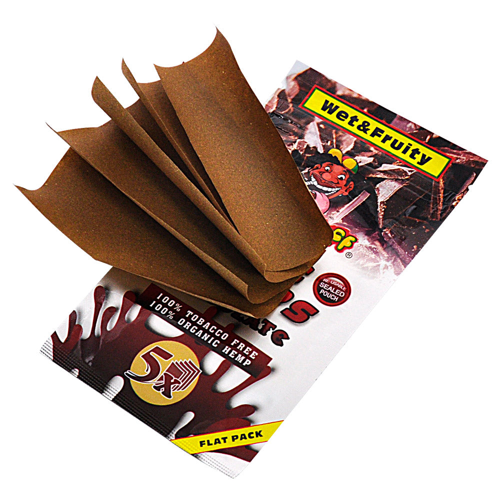 HONEYPUFF Chocolate Flavored Rolling Papers, King Size Cigarette Rolling Paper & Resealable Zip Pack, 5 Pieces / Pack 50 Packs / Box