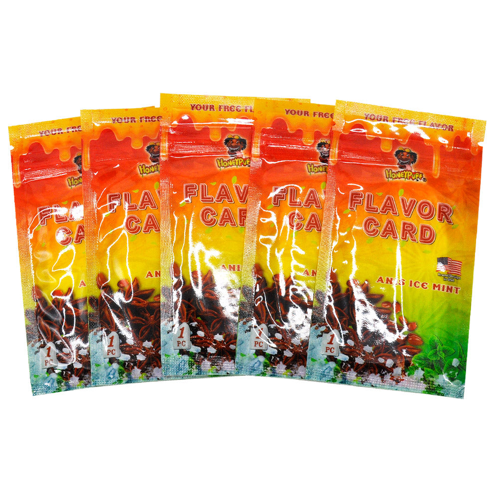 HONEYPUFF Anise Ice Mint Flavour Cards, King Size Cigarette Insert Infusion, Natural Flavour Card