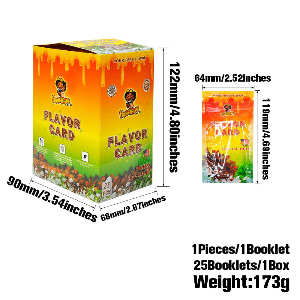 HONEYPUFF Anise Ice Mint Flavour Cards, King Size Cigarette Insert Infusion, Natural Flavour Card