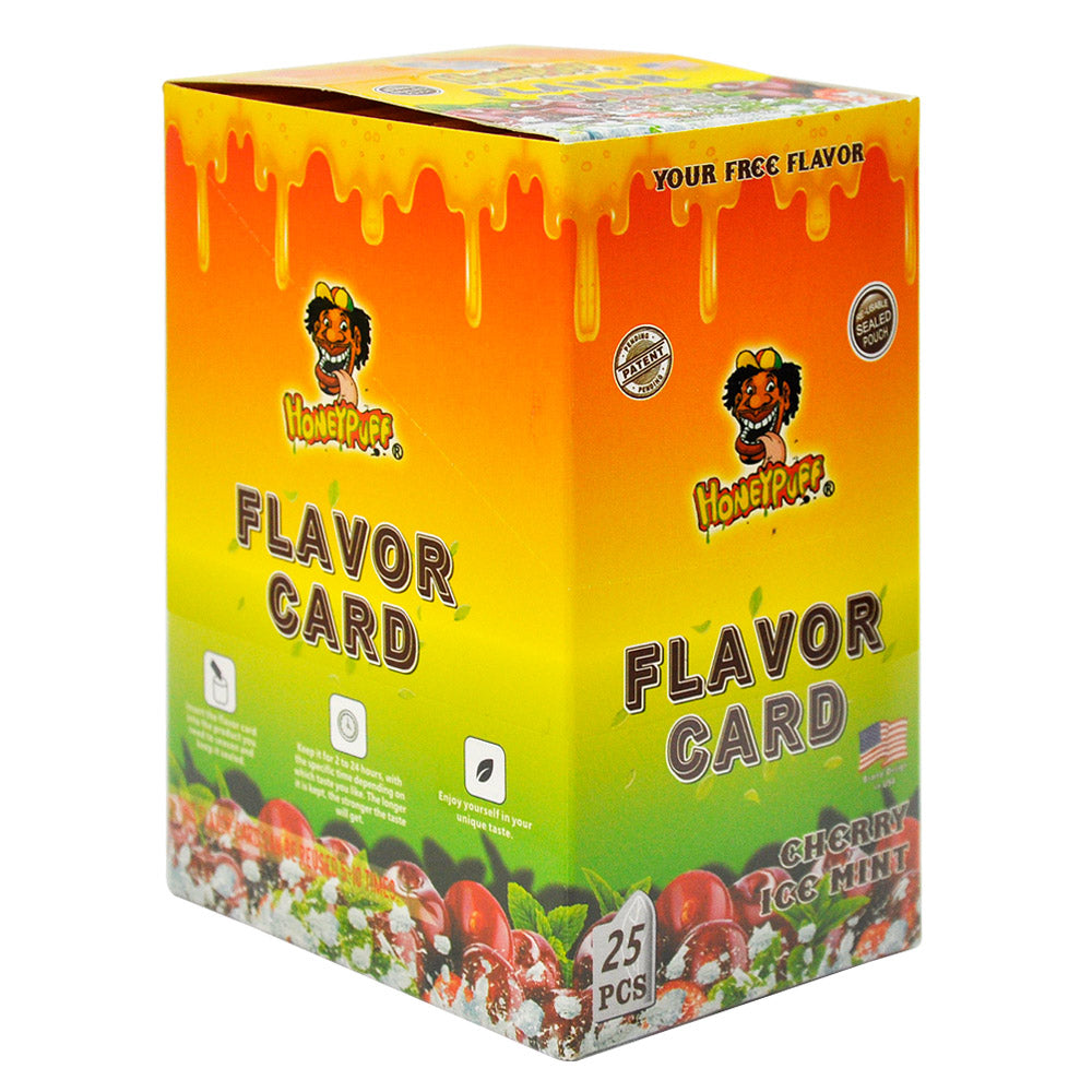 HONEYPUFF Cherry Ice Mint Flavour Cards, King Size Cigarette Insert Infusion, Natural Flavour Card