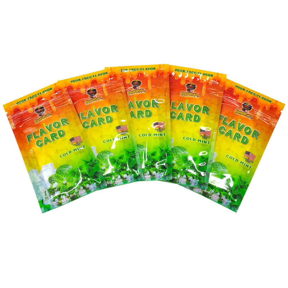 HONEYPUFF Cold Mint Flavour Cards, King Size Cigarette Insert Infusion, Natural Flavour Card