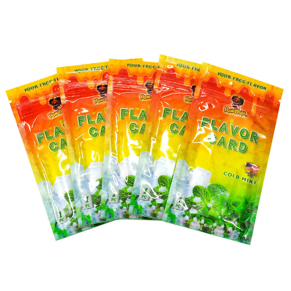 HONEYPUFF Cold Mint Flavour Cards, King Size Cigarette Insert Infusion, Natural Flavour Card