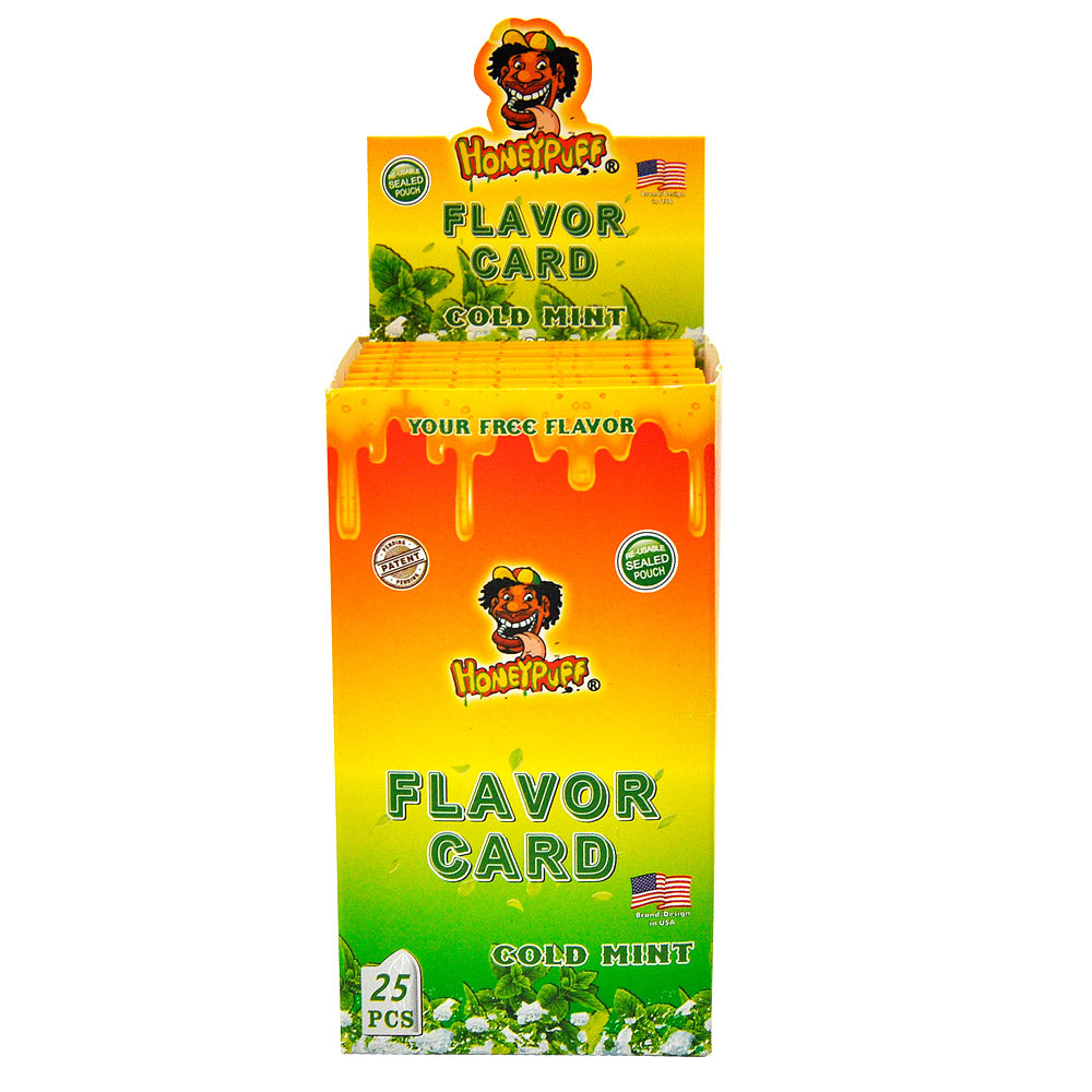 HONEYPUFF Cold Mint Flavour Cards, King Size Cigarette Insert Infusion, Natural Flavour Card