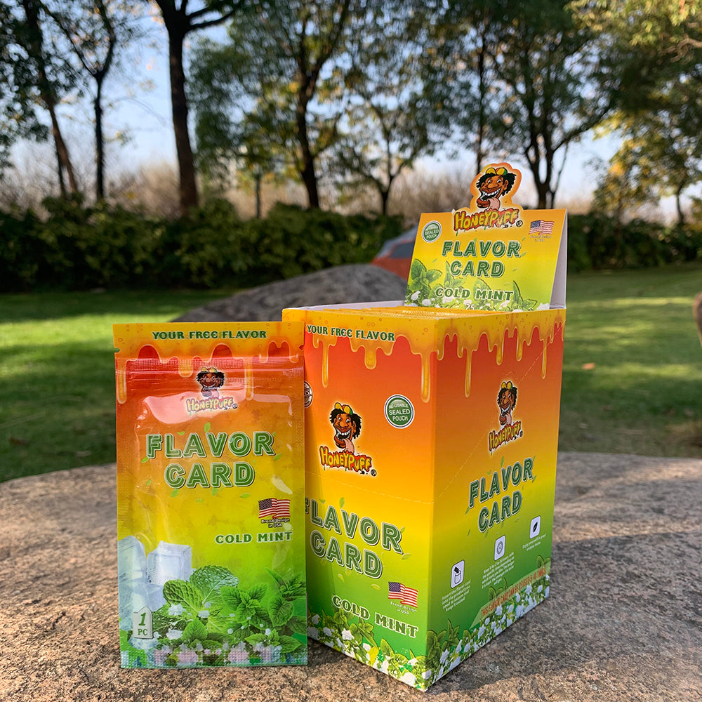 HONEYPUFF Cold Mint Flavour Cards, King Size Cigarette Insert Infusion, Natural Flavour Card