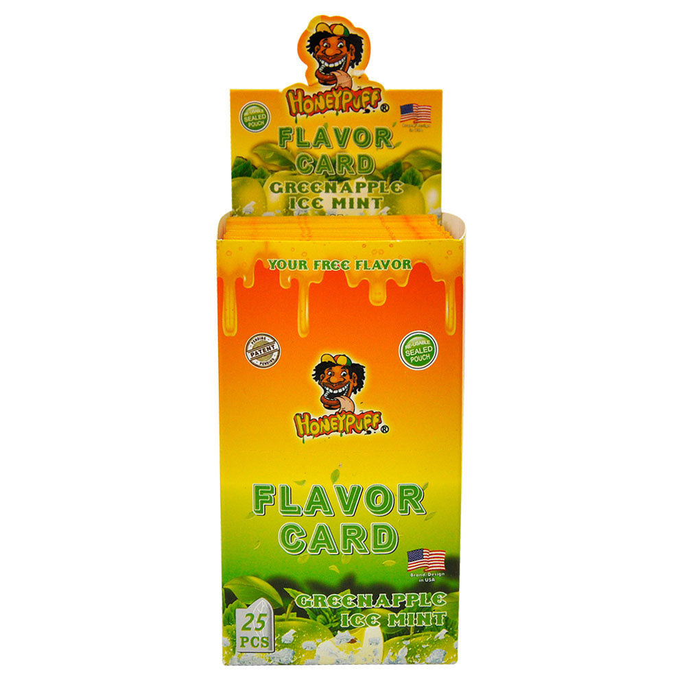 HONEYPUFF Green Apple Ice Mint Flavour Cards, King Size Cigarette Insert Infusion, Natural Flavour Card