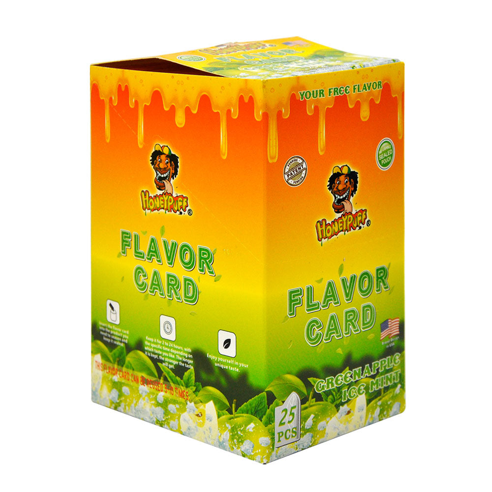 HONEYPUFF Green Apple Ice Mint Flavour Cards, King Size Cigarette Insert Infusion, Natural Flavour Card