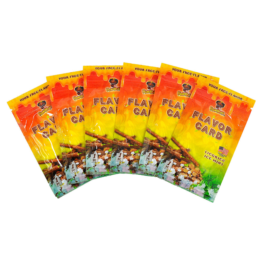 HONEYPUFF Licorice Ice Mint Flavour Cards, King Size Cigarette Insert Infusion, Natural Flavour Card