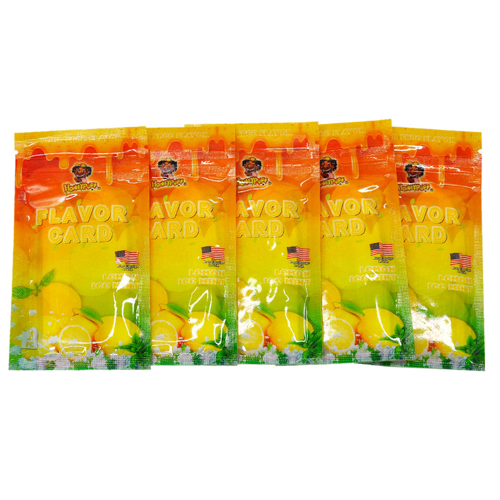 HONEYPUFF Lemon Ice Mint Flavour Cards, King Size Cigarette Insert Infusion, Natural Flavour Card