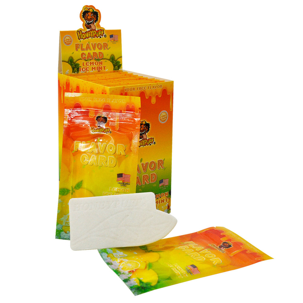 HONEYPUFF Lemon Ice Mint Flavour Cards, King Size Cigarette Insert Infusion, Natural Flavour Card