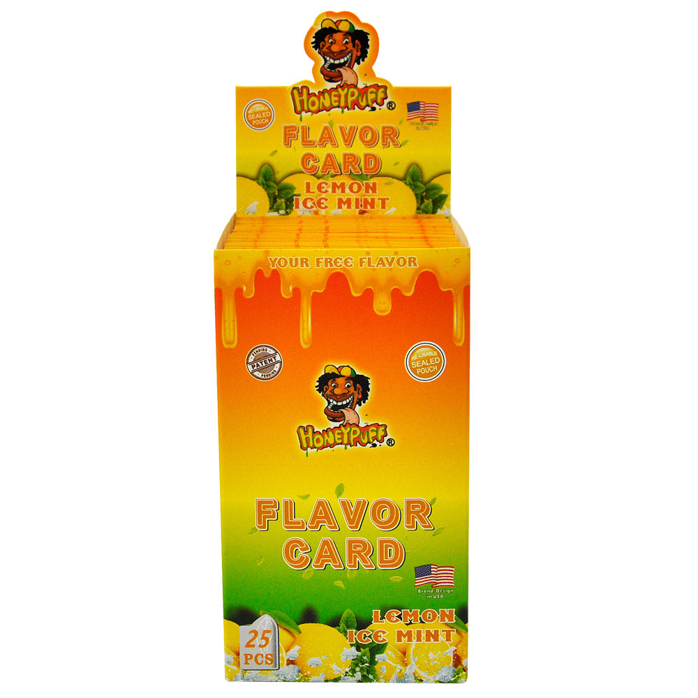 HONEYPUFF Lemon Ice Mint Flavour Cards, King Size Cigarette Insert Infusion, Natural Flavour Card