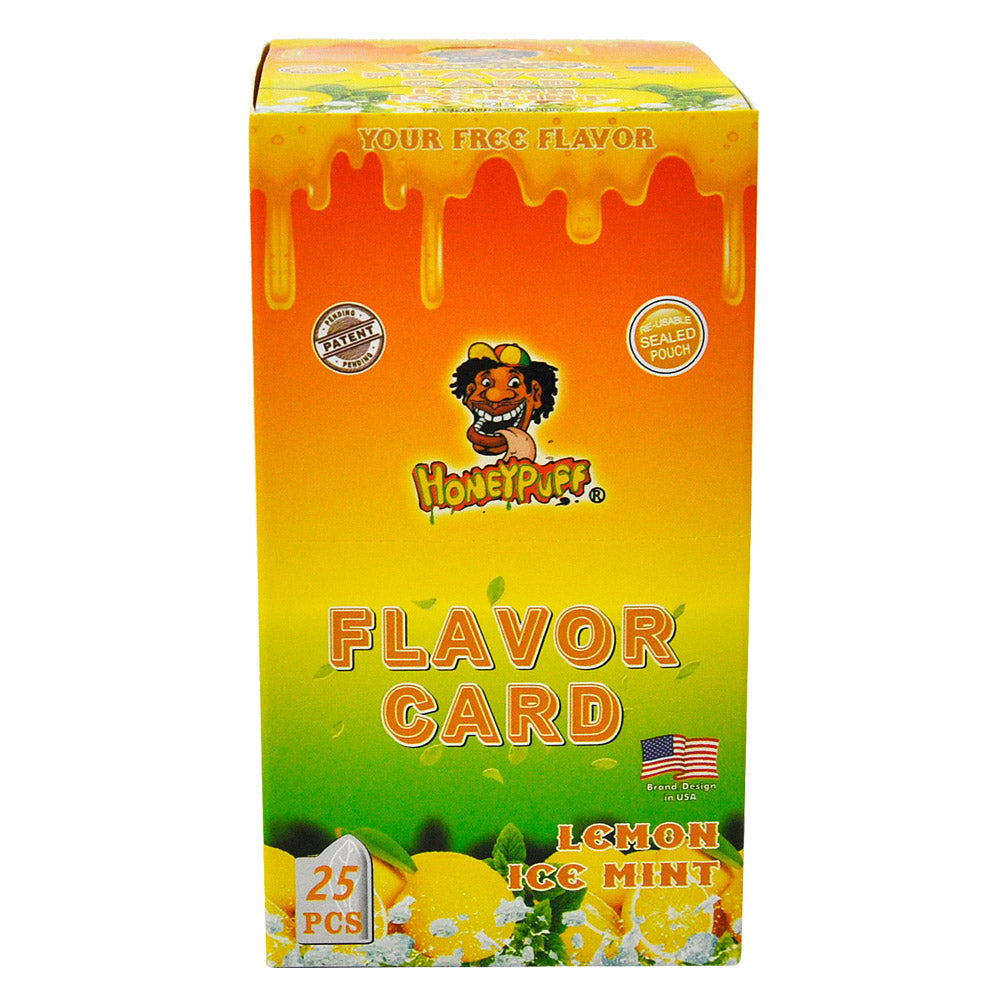 HONEYPUFF Lemon Ice Mint Flavour Cards, King Size Cigarette Insert Infusion, Natural Flavour Card