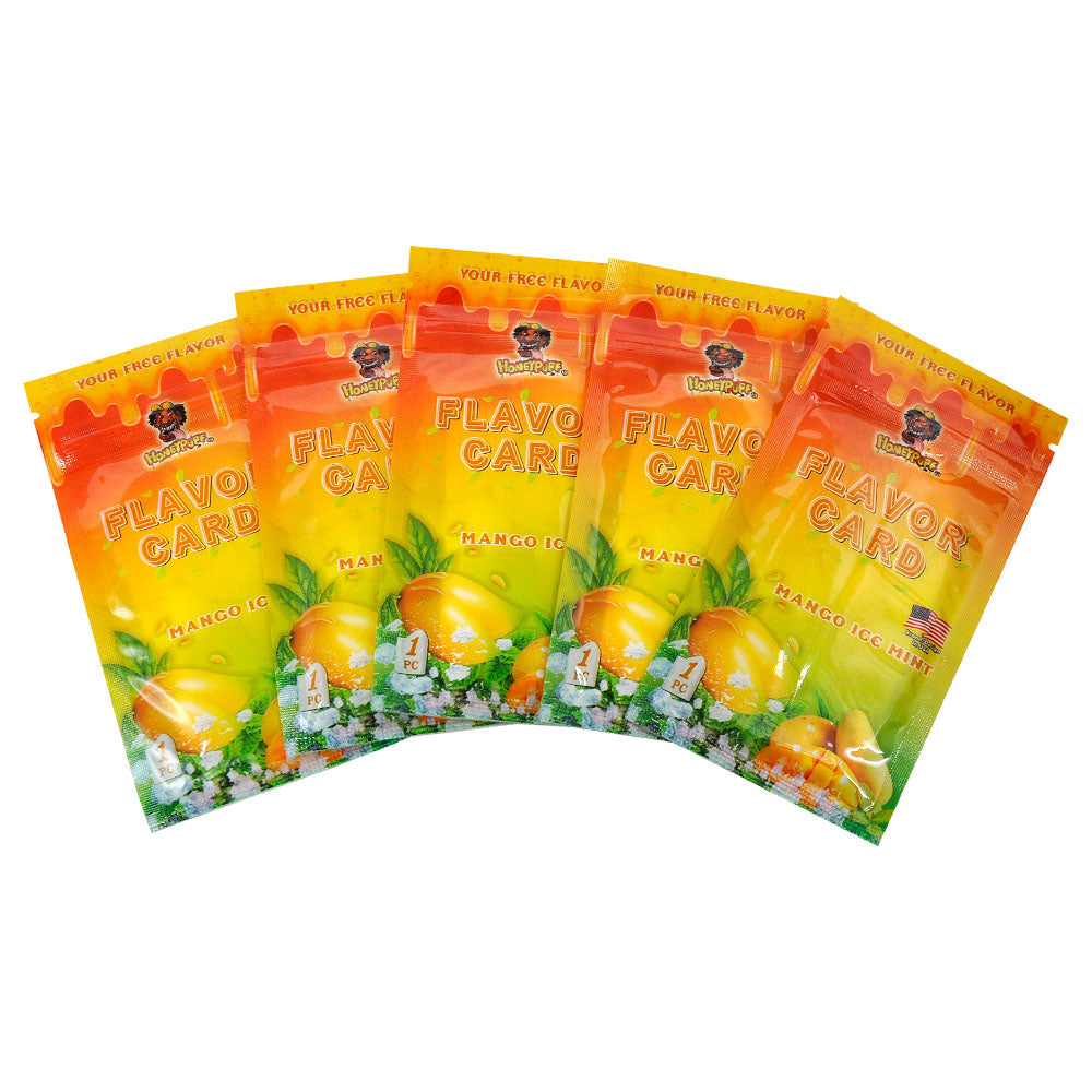 HONEYPUFF Mango Ice Mint Flavour Cards, King Size Cigarette Insert Infusion, Natural Flavour Card