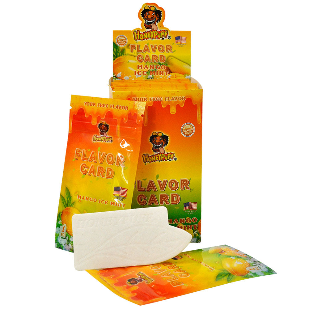 HONEYPUFF Mango Ice Mint Flavour Cards, King Size Cigarette Insert Infusion, Natural Flavour Card