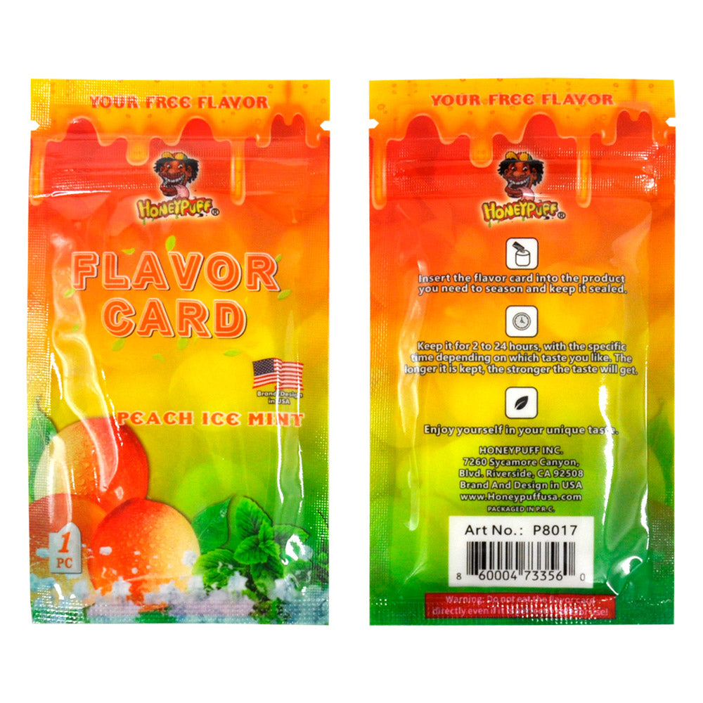 HONEYPUFF Peach Ice Mint Flavour Cards, King Size Cigarette Insert Infusion, Natural Smell Flavour Card