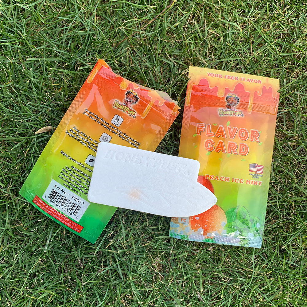 HONEYPUFF Peach Ice Mint Flavour Cards, King Size Cigarette Insert Infusion, Natural Smell Flavour Card