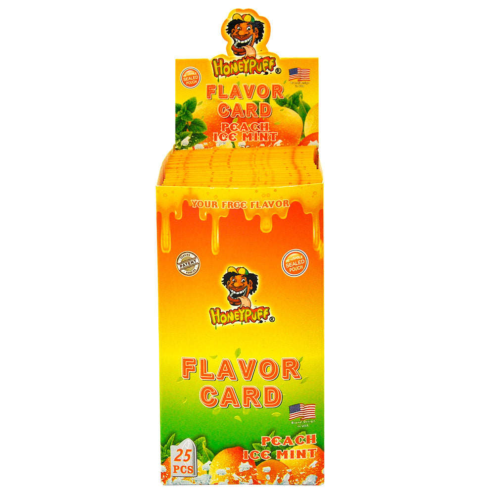 HONEYPUFF Peach Ice Mint Flavour Cards, King Size Cigarette Insert Infusion, Natural Smell Flavour Card