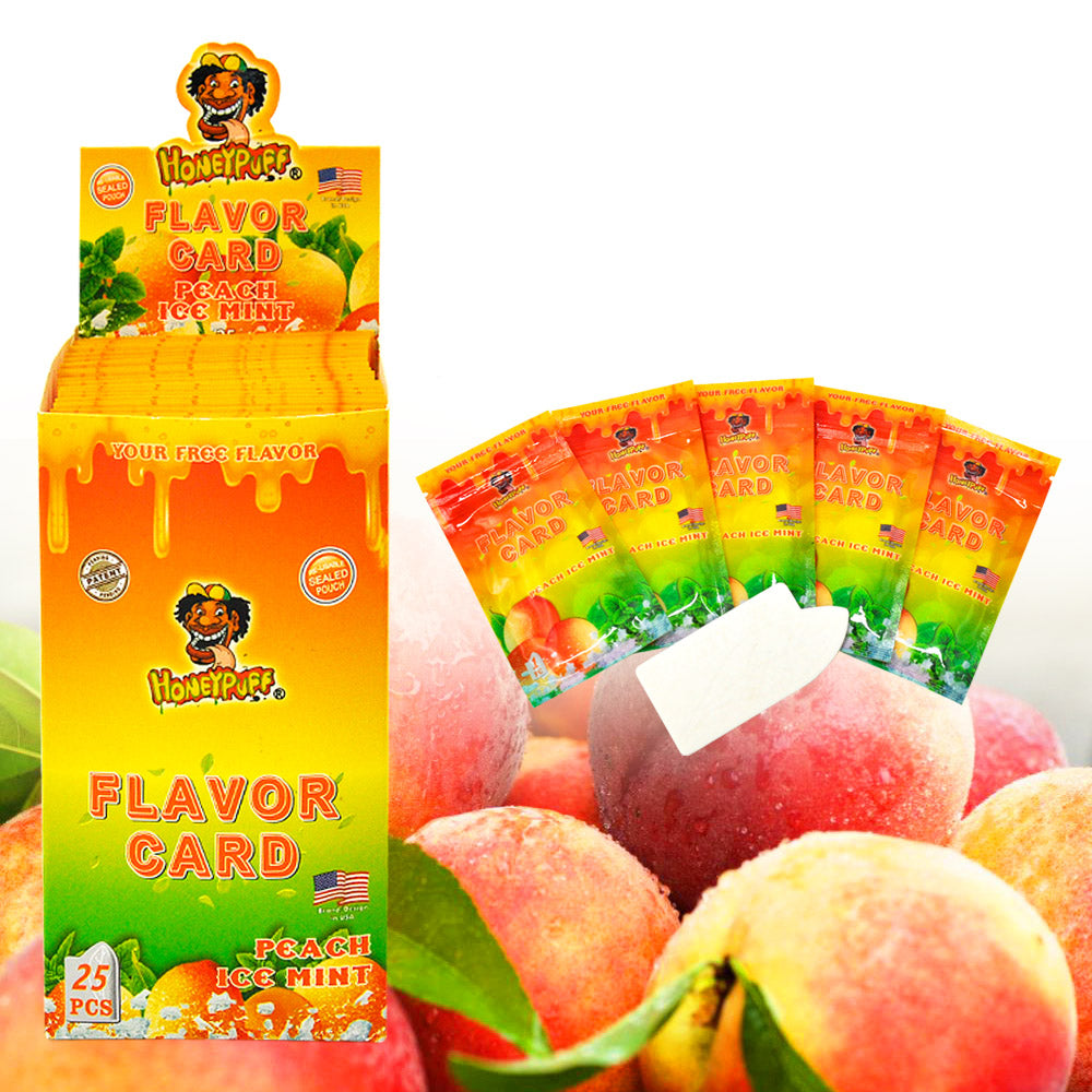 HONEYPUFF Peach Ice Mint Flavour Cards, King Size Cigarette Insert Infusion, Natural Smell Flavour Card