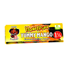 Load image into Gallery viewer, HONEYPUFF 1 1/4 Size Mango Flavored Rolling Papers, Slow Burning Cigarette Rolling Papers (50 PCS)