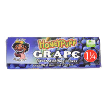 Load image into Gallery viewer, HONEYPUFF 1 1/4 Size Grape Flavored Rolling Papers, Slow Burning Cigarette Rolling Papers (50 PCS)